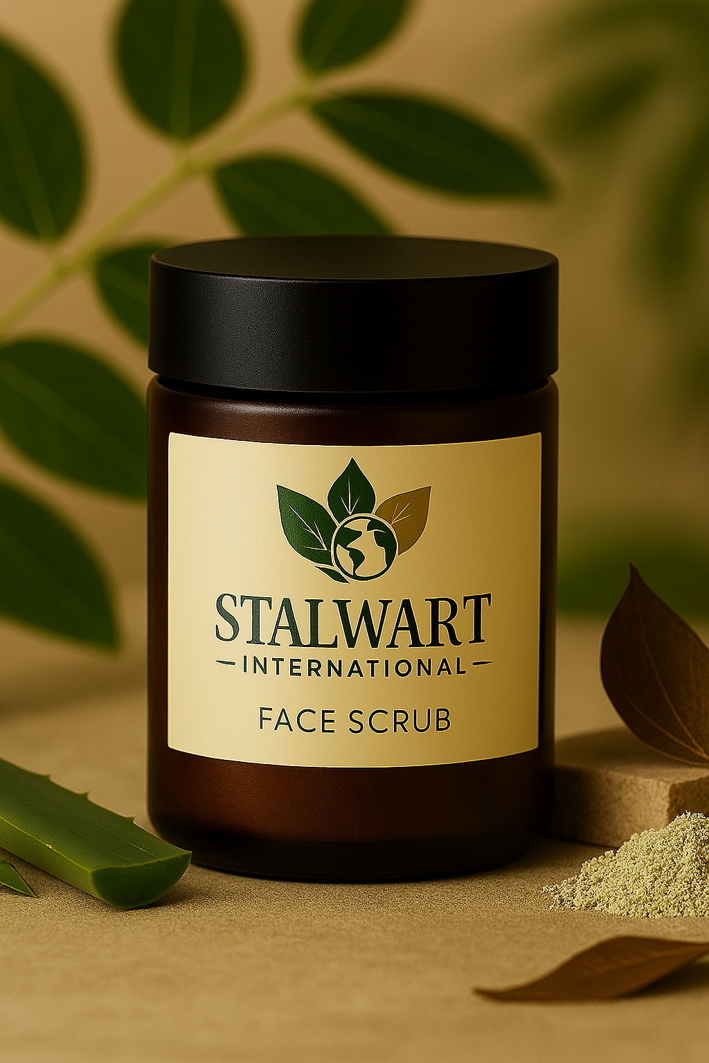 Stalwart International powder face scrub jar